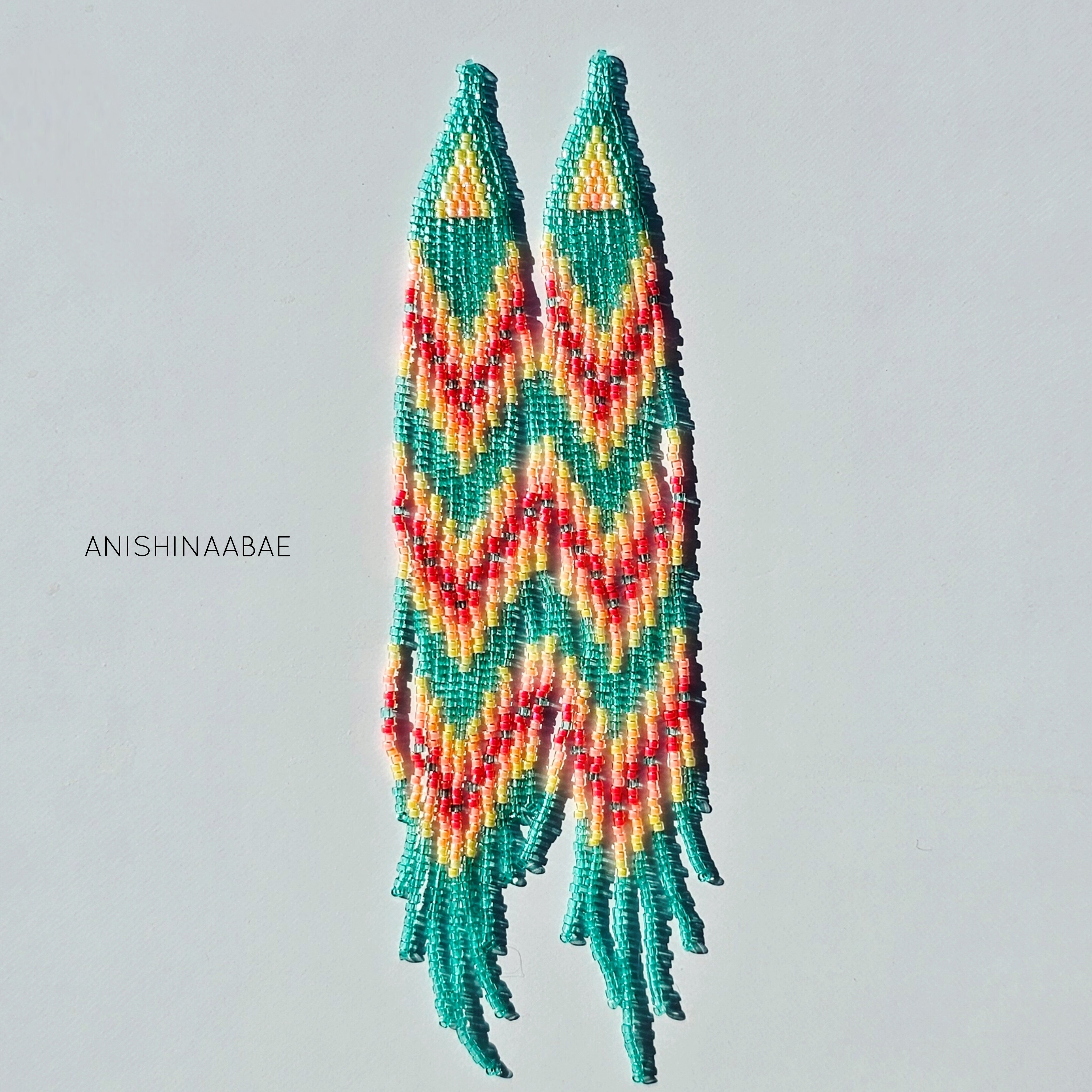 Long Delica Fringe Earrings