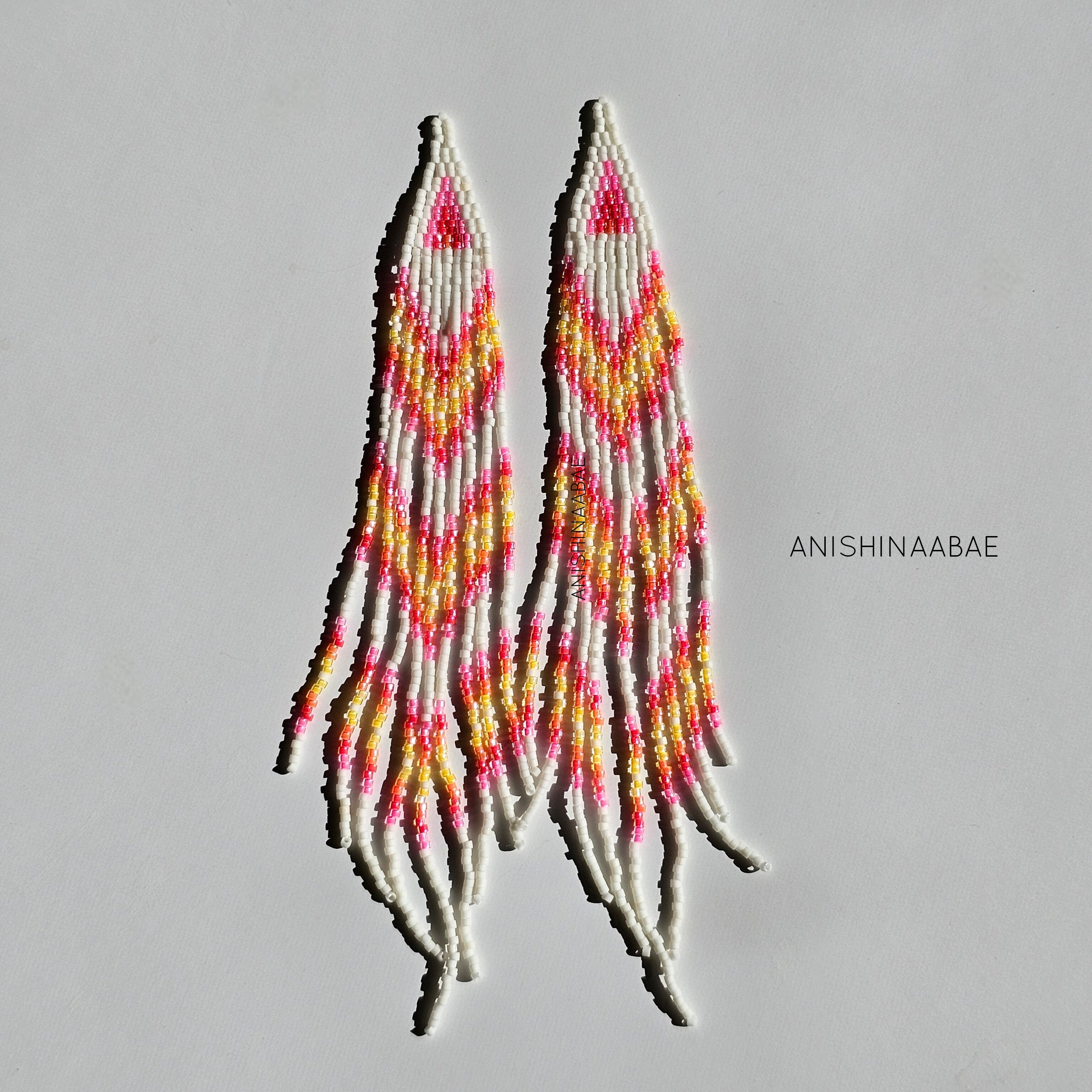 Long Delica Fringe Earrings
