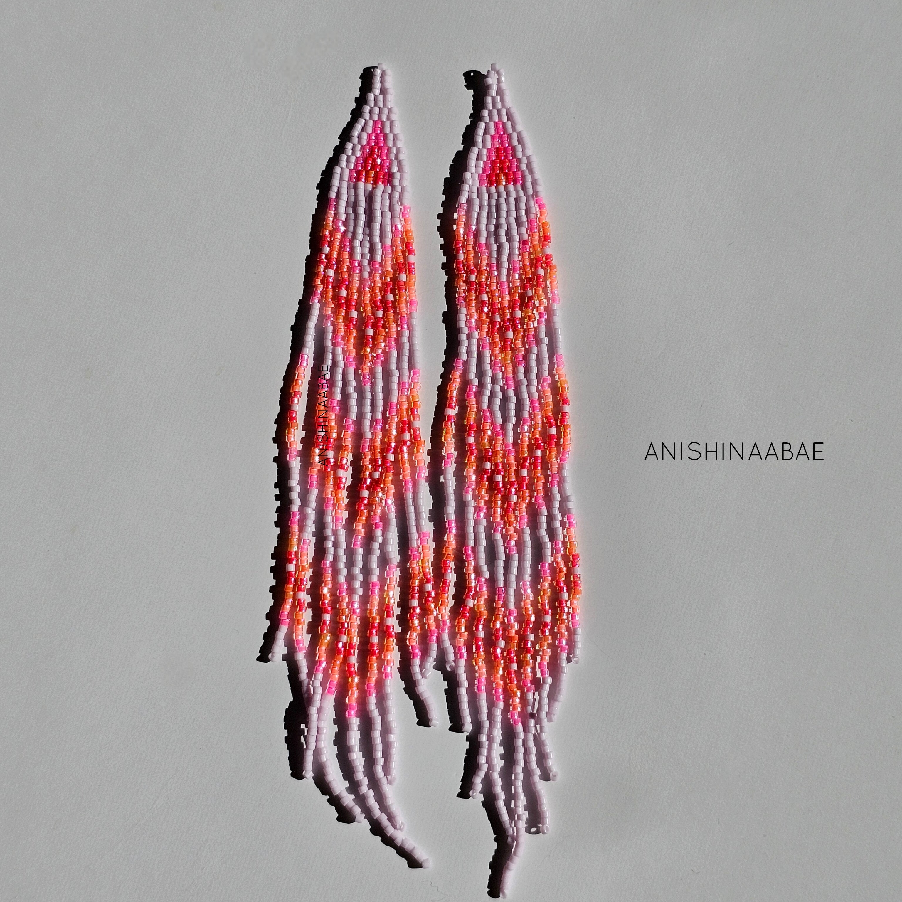 Long Delica Fringe Earrings
