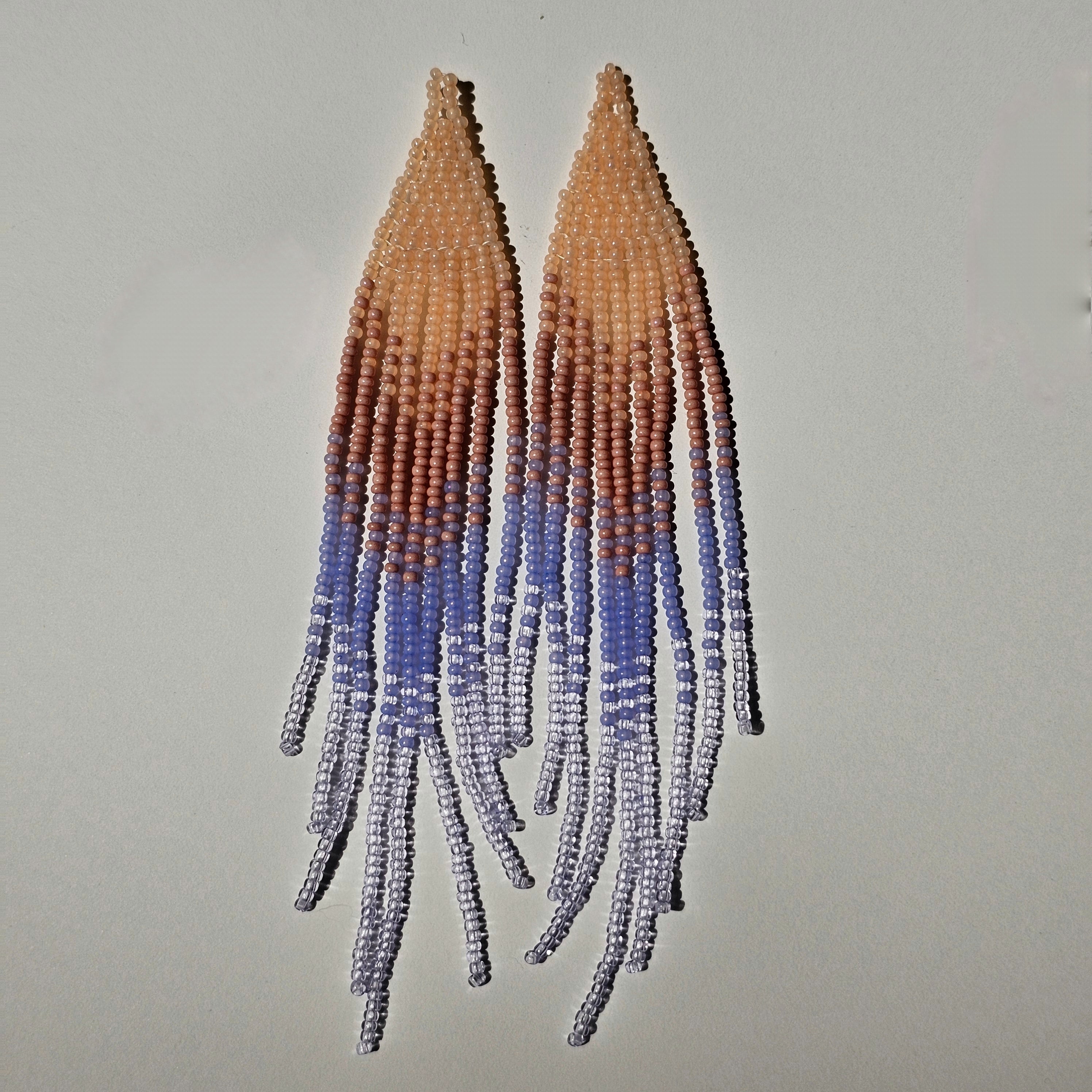 Large on sale fringe earrings