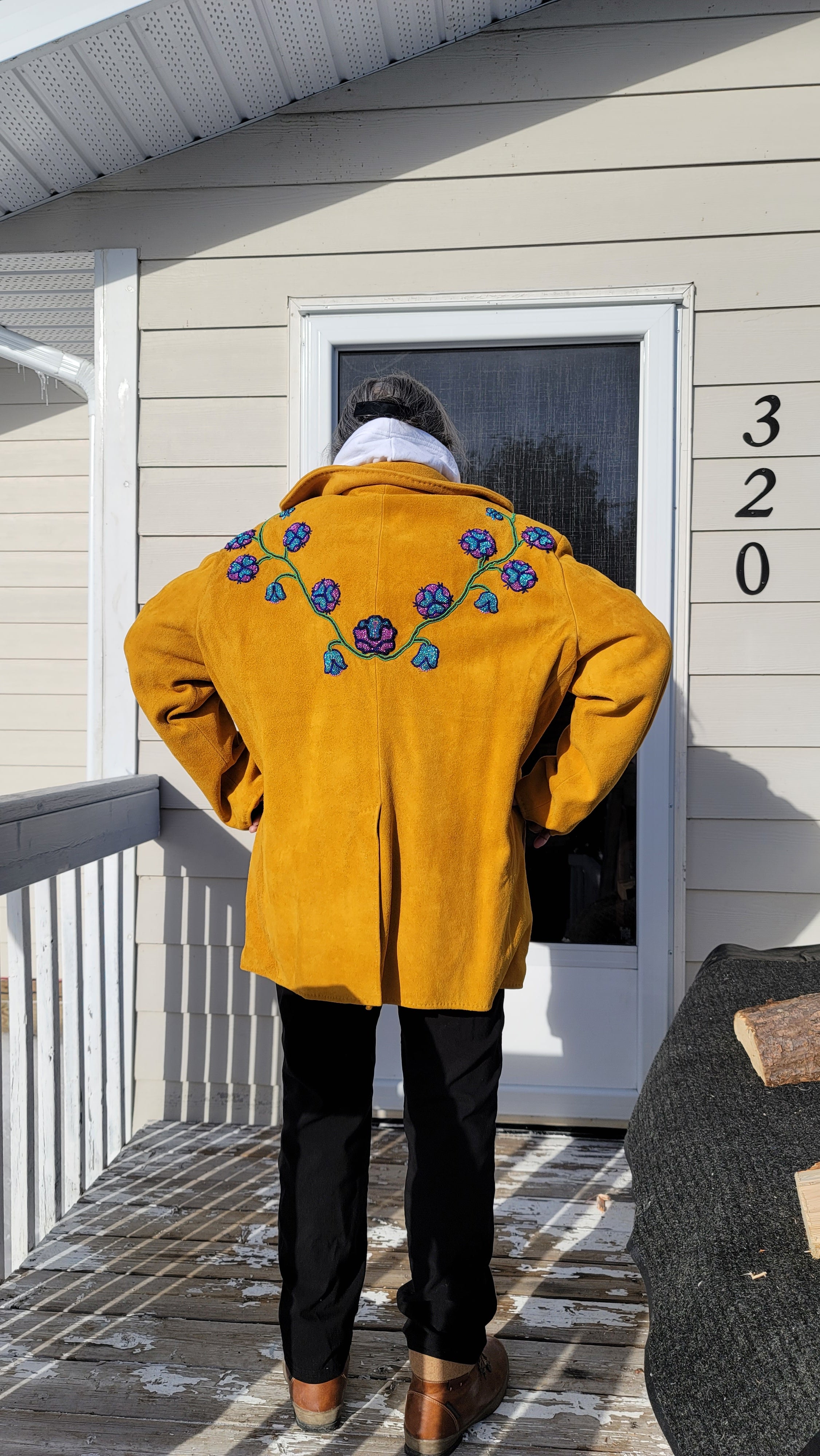 Beaded Leather Jacket