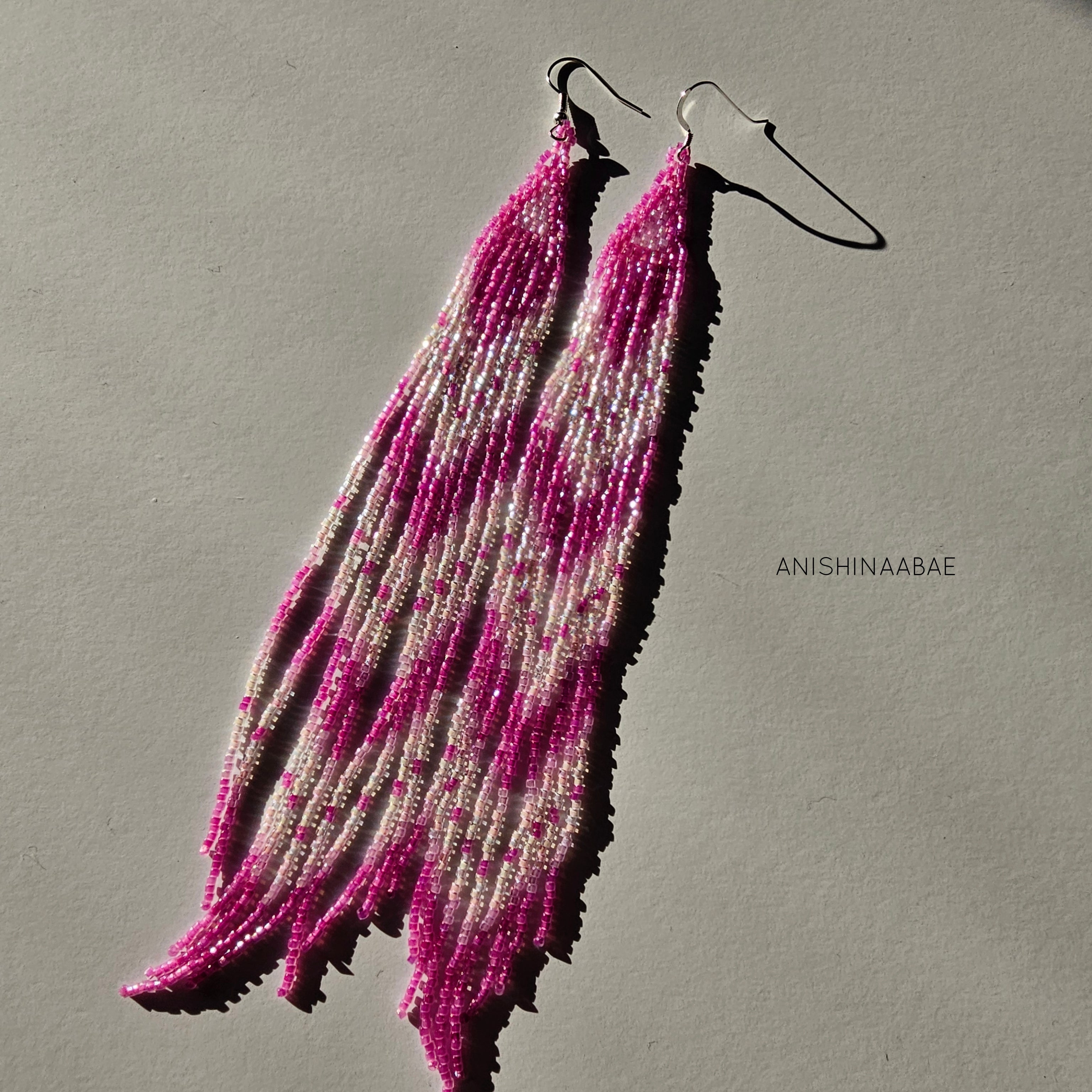 Long Delica Fringe Earrings