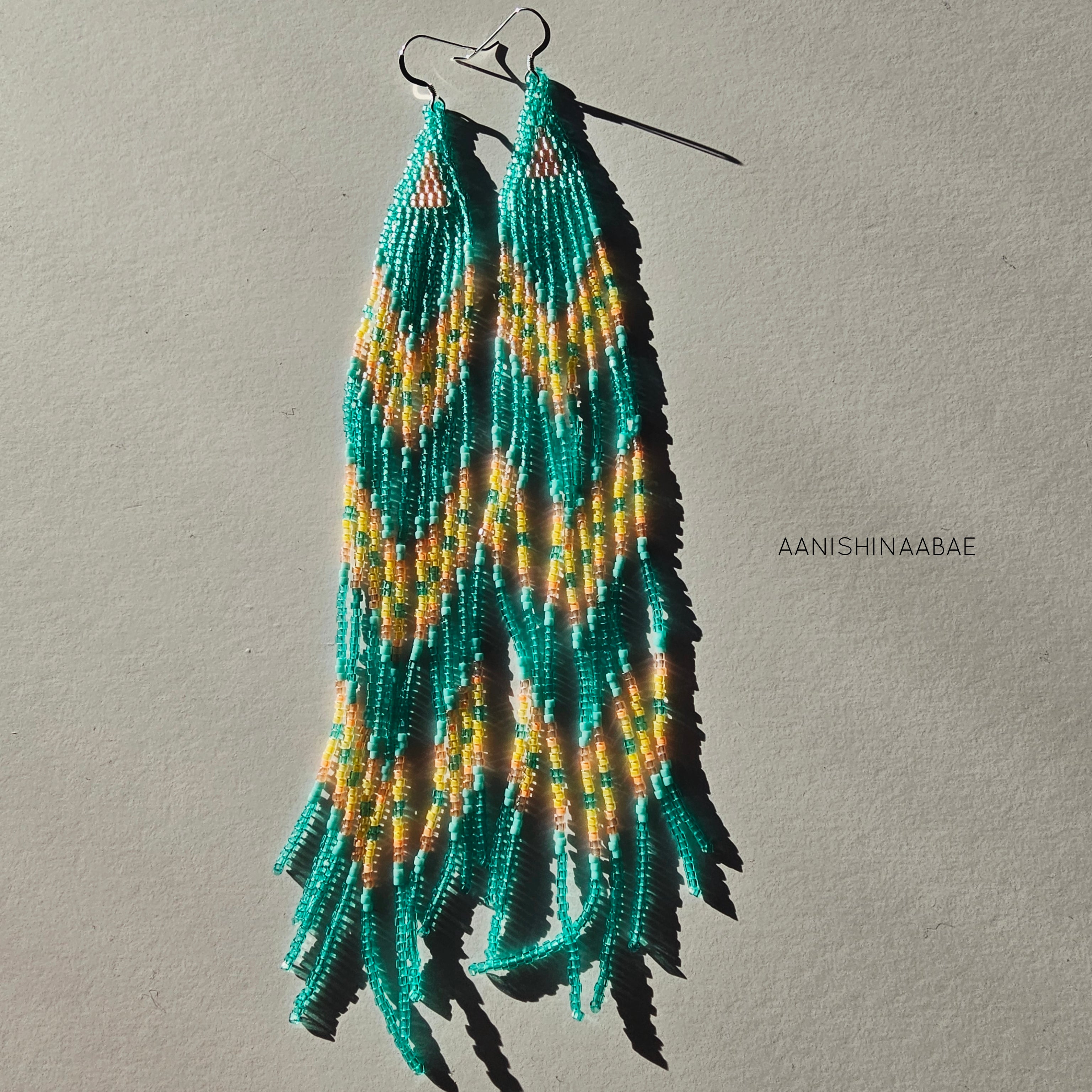 Long Delica Fringe Earrings